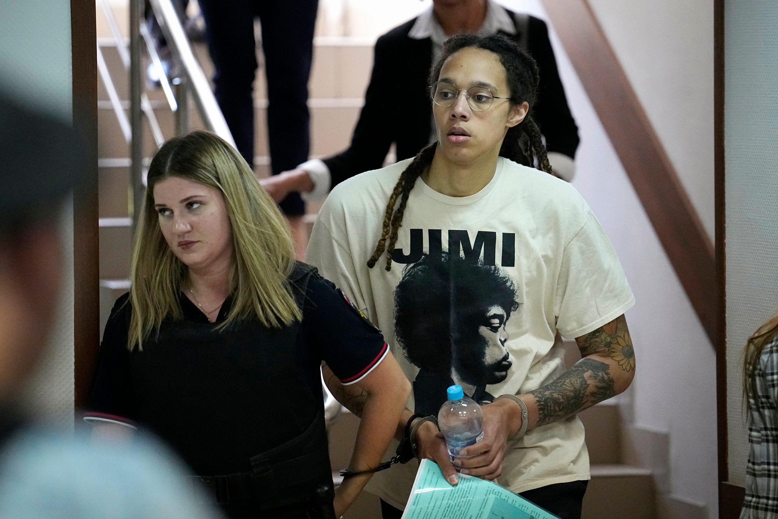 Basketball star Brittney Griner appears in court, pleads guilty in Russia drugs trial