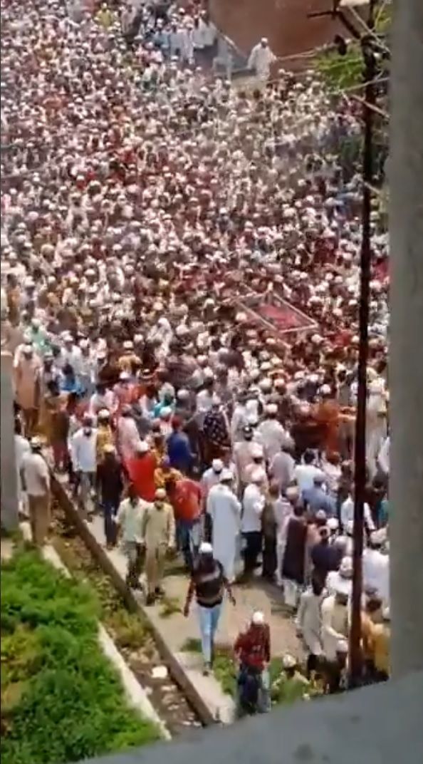 COVID protocols flouted at Islamic cleric’s funeral in Uttar Pradesh’s Badaun