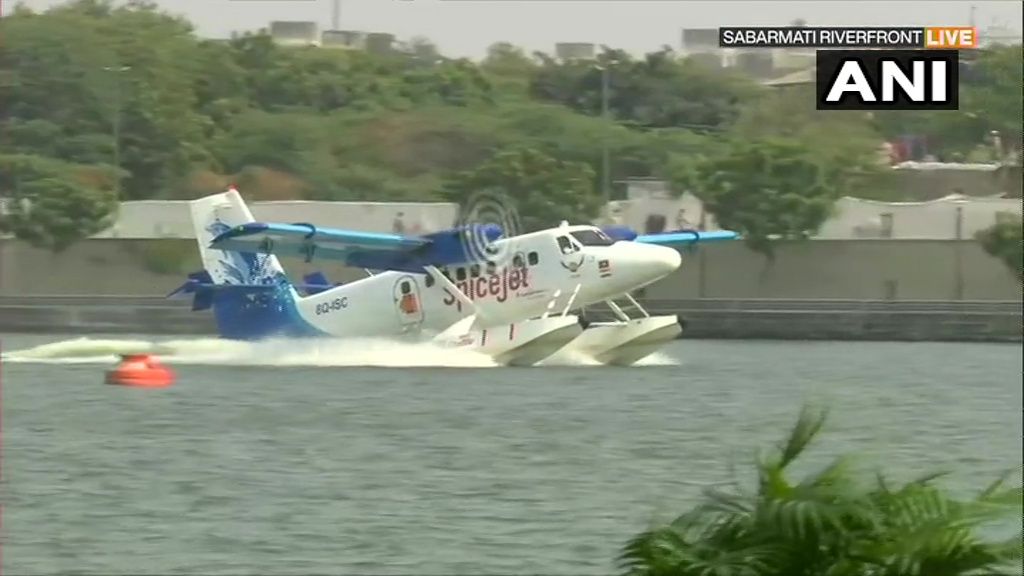 In Pics: PM Modis maiden voyage on seaplane service between Kevadia and Sabarmati