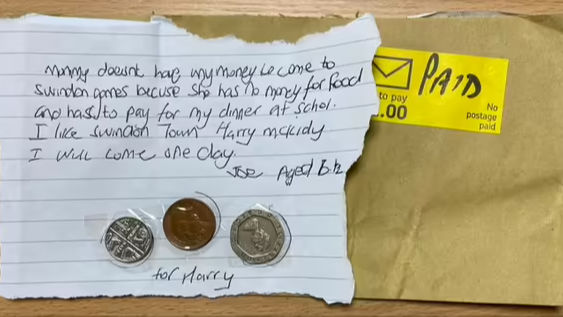 Club seeks young fan who cant afford tickets but sent money for footballer