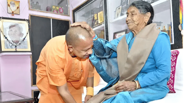Yogi Adityanath meets mother for first time since becoming Uttar Pradesh CM