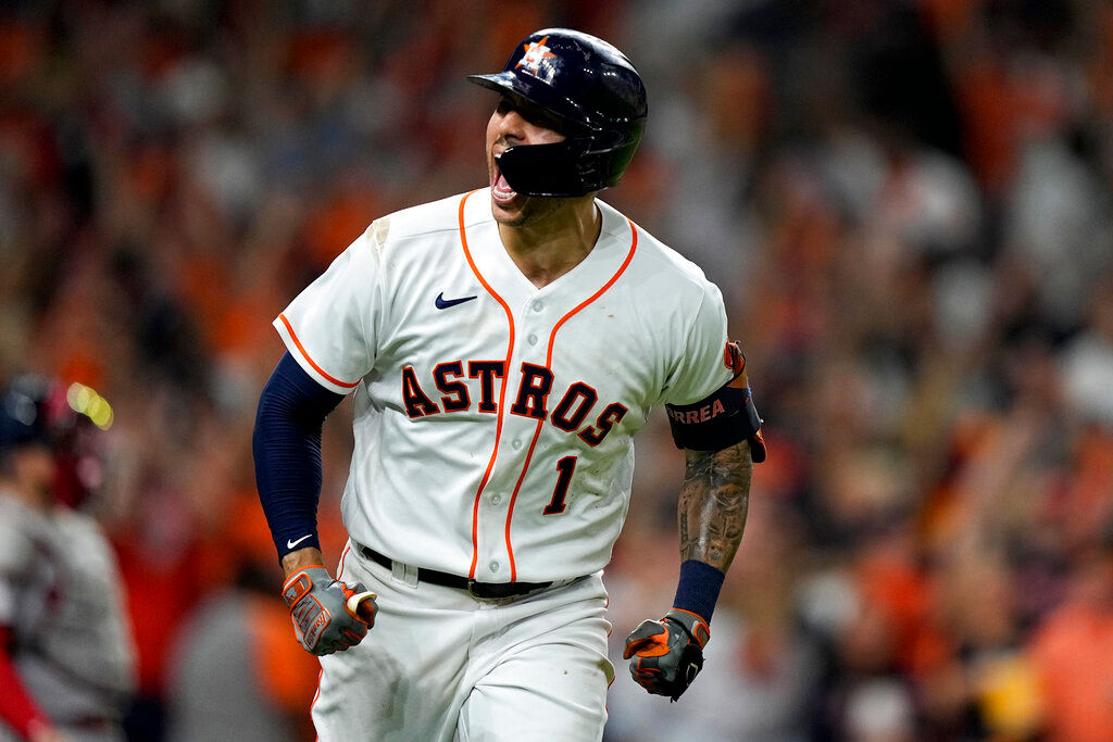 Late homerun helps Houston Astros top Boston Red Sox in ALCS opener