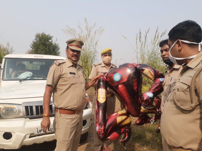 ‘Thought it was an alien’: Greater Noida residents anxious over Iron man-shaped balloon