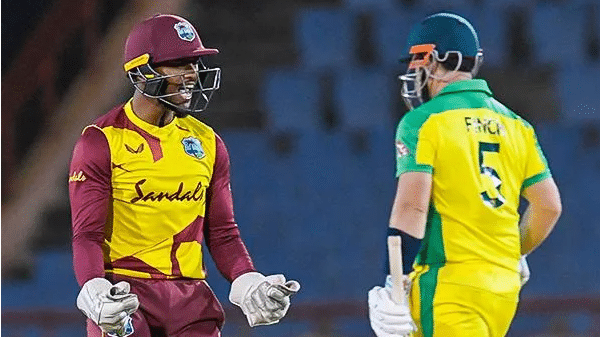 West Indies beat Australia by 18 runs to win the first T20 international