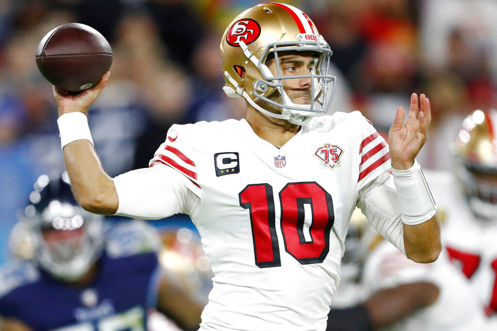 NFL: Jimmy Garoppolo listed as doubtful for 49ers with injured thumb