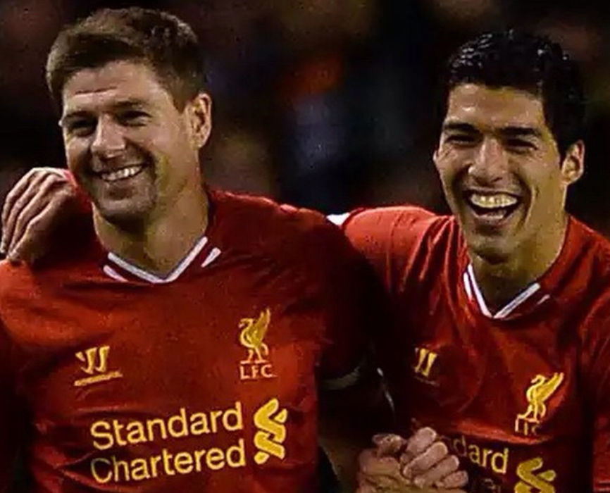 No love lost: Luis Suarez congratulates Liverpool for FA Cup final win