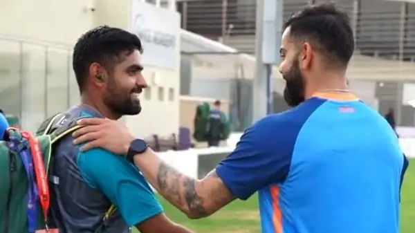 Watch: Babar Azam and Virat Kohli exchange greetings before crunch Asia Cup tie