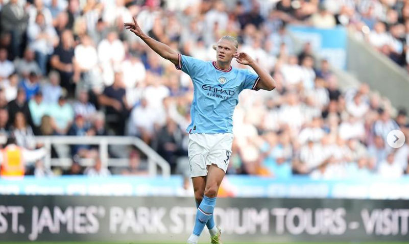 Watch: Haaland scores hattrick in City vs Palace, ties record with Aguero