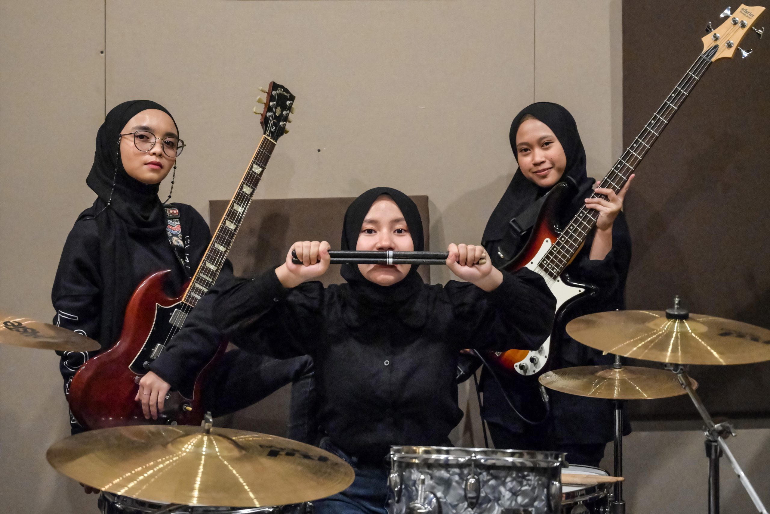 Indonesia’s hijab headbangers trade village life for metal heaven