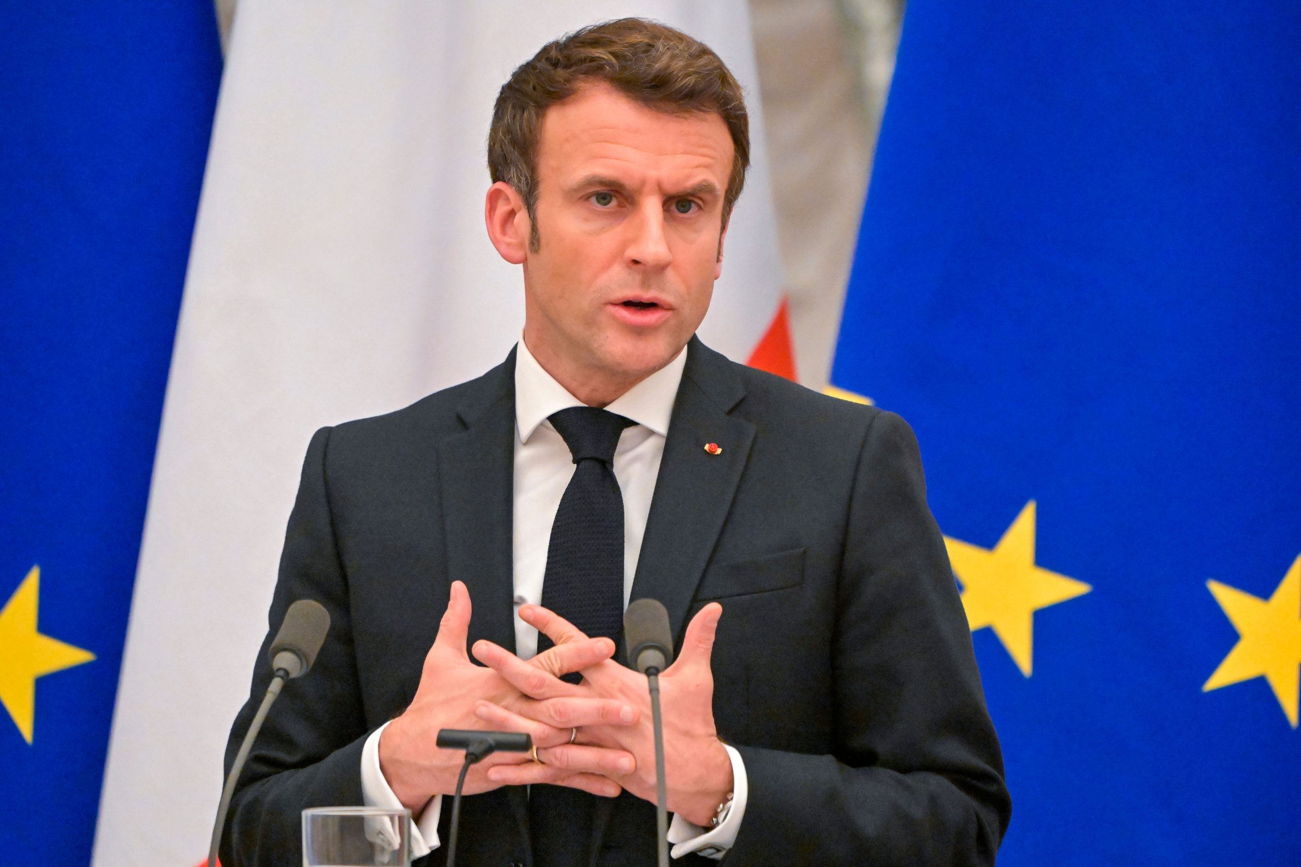 Polling agencies project re-election for French leader Macron