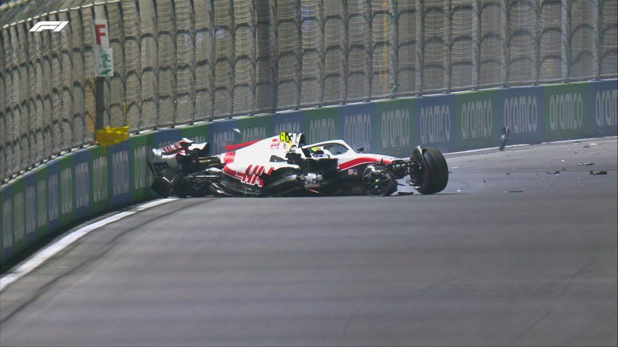 F1: Mick Schumacher not injured after 170 mph crash at Saudi Arabia GP
