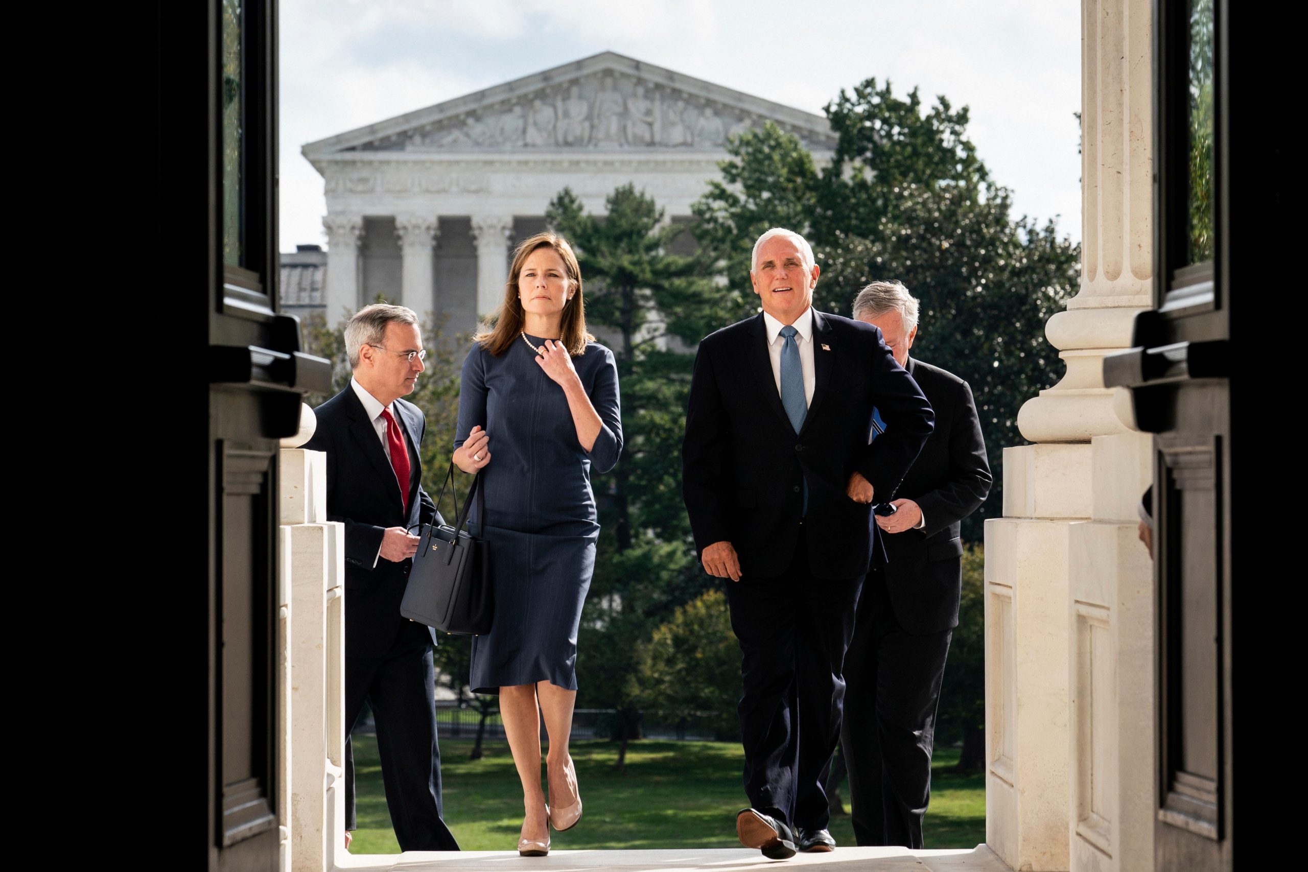US Supreme Court nominee Amy Coney Barret meets Republican senators