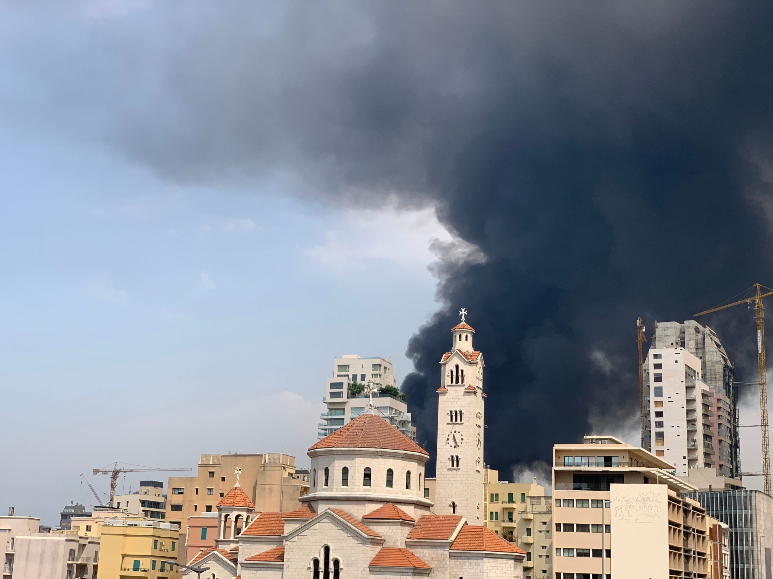 Huge fire at Beirut port weeks after deadly blast that killed at least 190