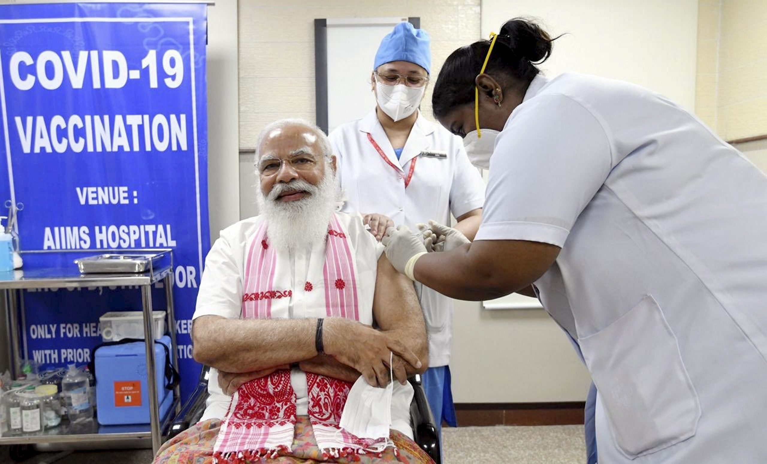 ‘Did not even feel it: PM Modi tells nurse after receiving first dose of Covaxin