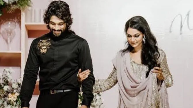 Netizens are loving Allu Arjun and wife’s pictures from Niharika Konidela’s engagement