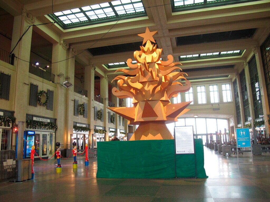 Cardboard Christmas tree becomes the talk of a town