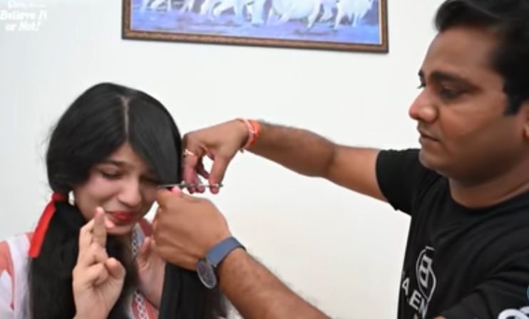 Gujarat teen with longest hair gets first haircut in 12 years. Watch