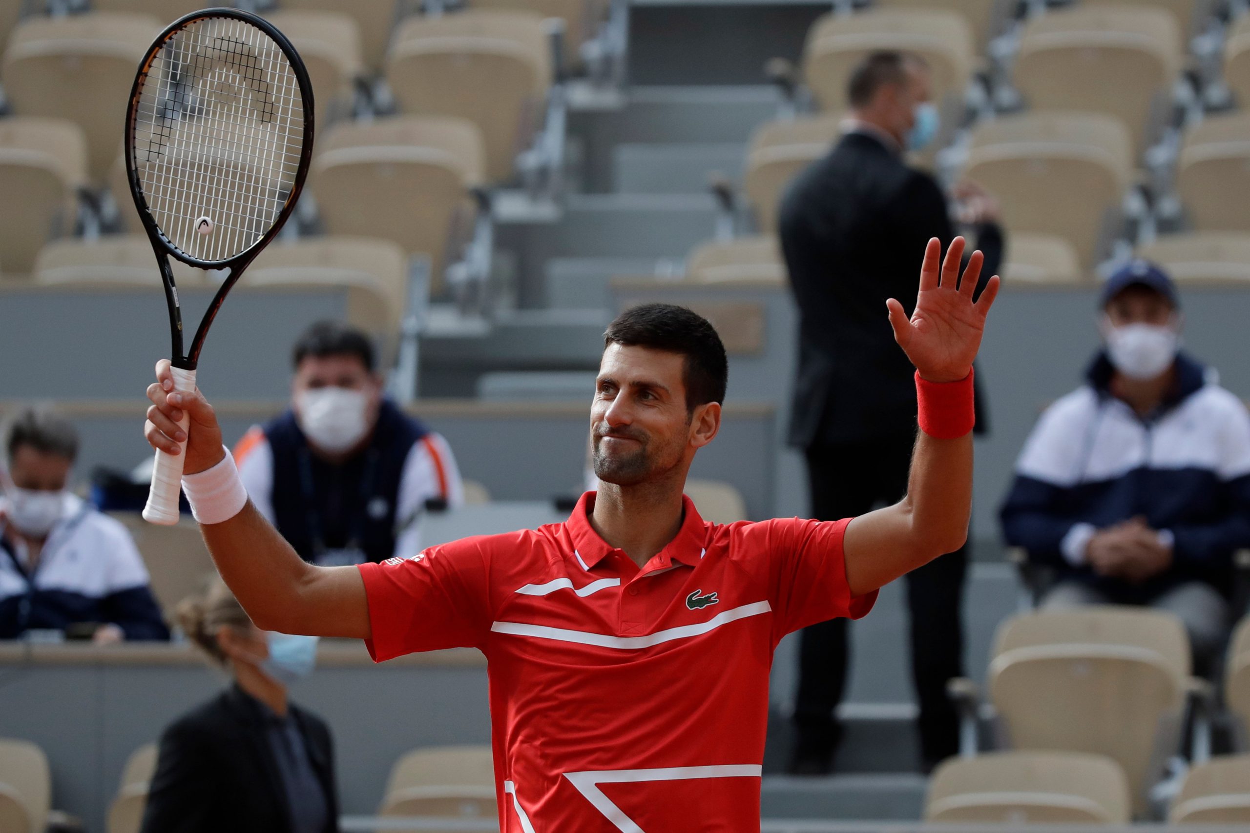 French Open: Novak Djokovic equals Roger Federer record, cruises into third round