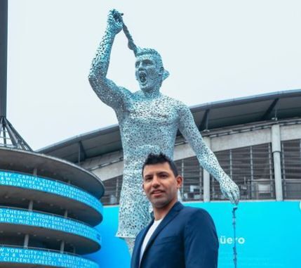 Man City unveil Aguero statue to immortalise 93:20 PL-winning goal
