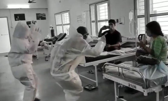 Watch this heartwarming video of healthcare workers dancing to cheer up COVID-19 patients