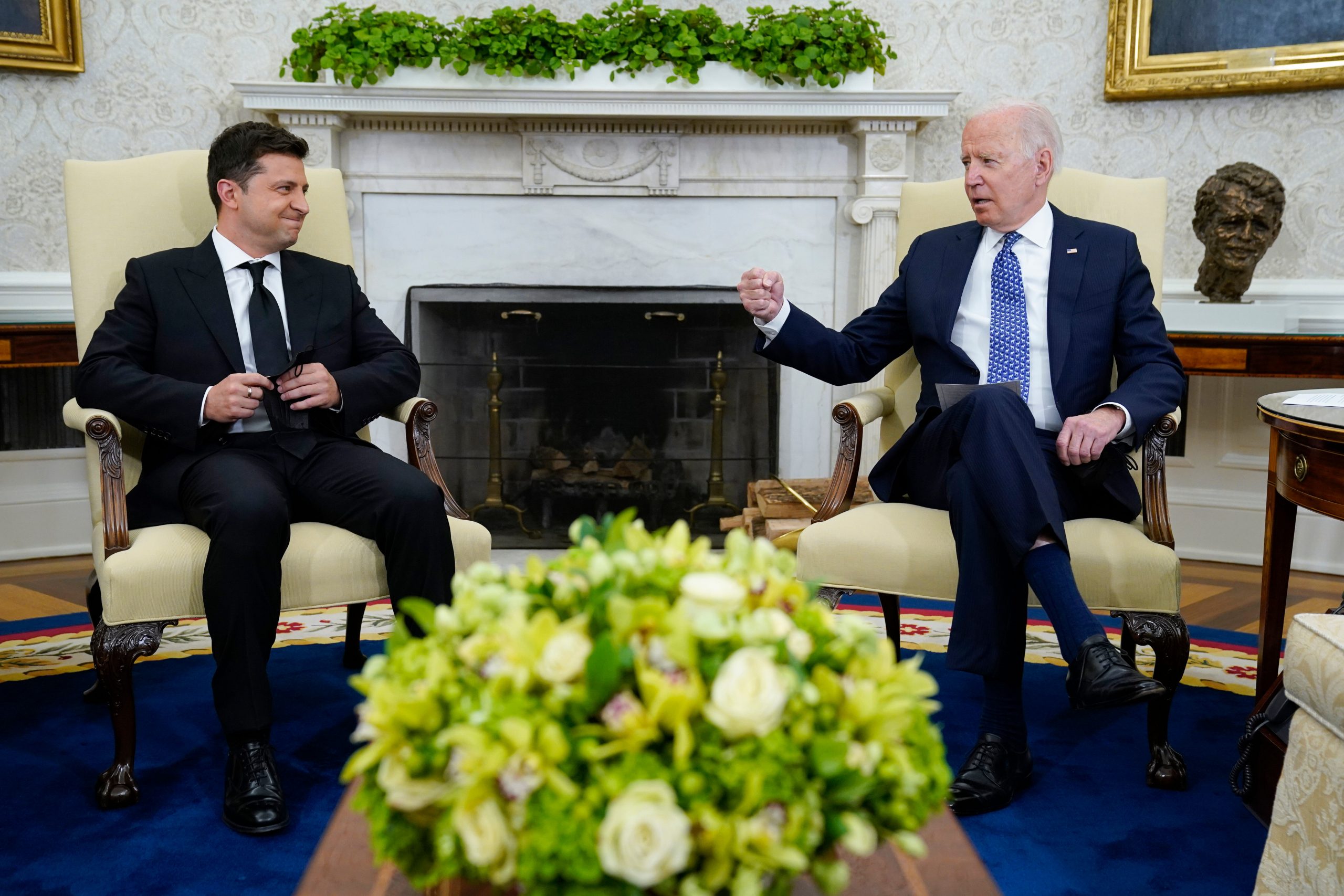 Joe Biden hosts Ukrainian leader for a long-sought Oval Office meeting