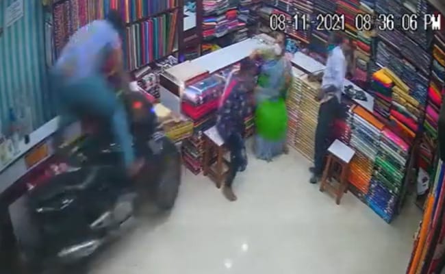 Caught on video, high-speed motorcycle crashes into Telangana shop