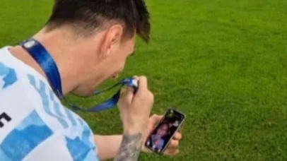 Watch: Copa America winner Lionel Messi video calls family from field