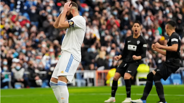 La Liga: Real Madrid held by Elche at home on tough day for Karim Benzema