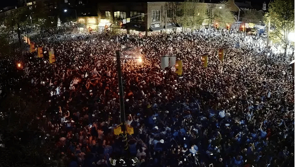 10 people injured during post-game festivities of UNC’s Final Four win
