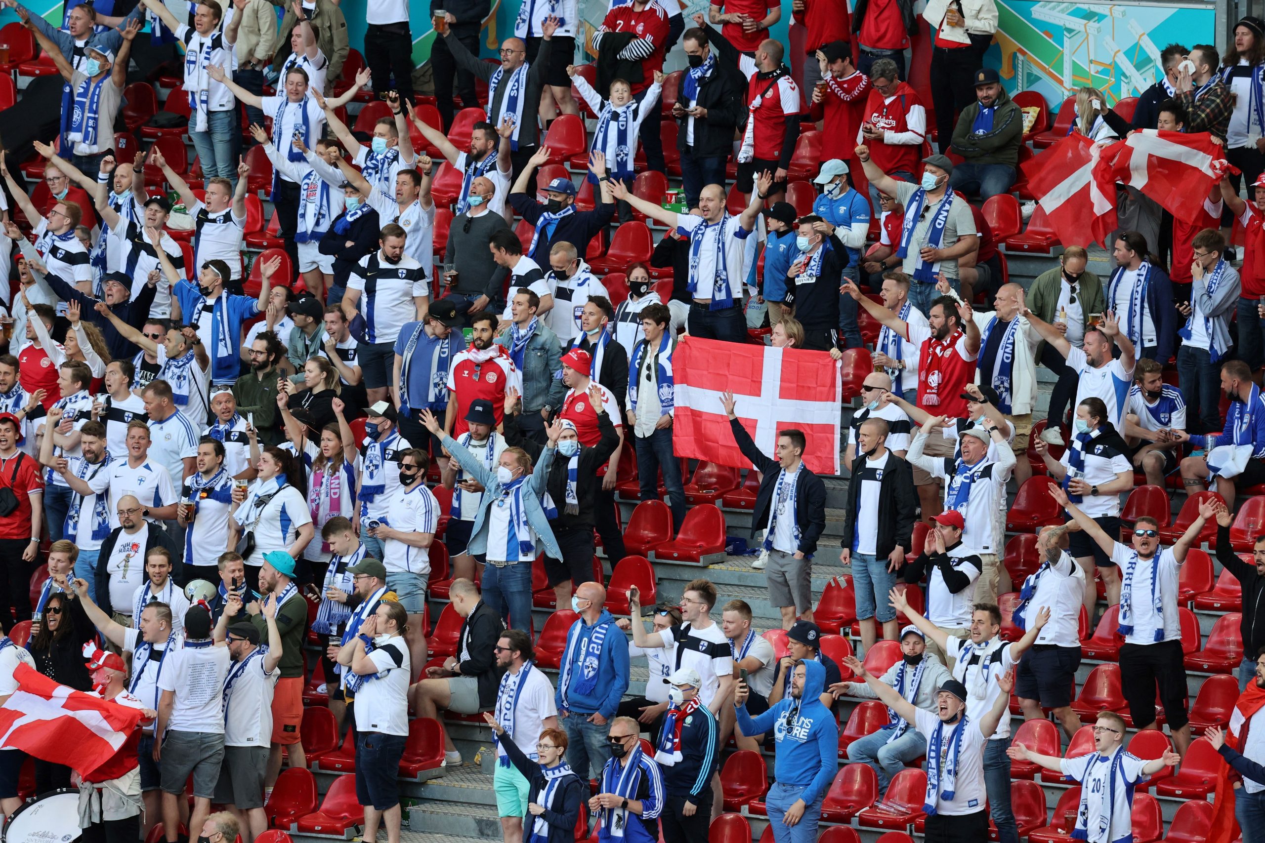 Watch | Finns roar ‘Christian’, Danes reply ‘Eriksen’ after midfielder collapses onfield