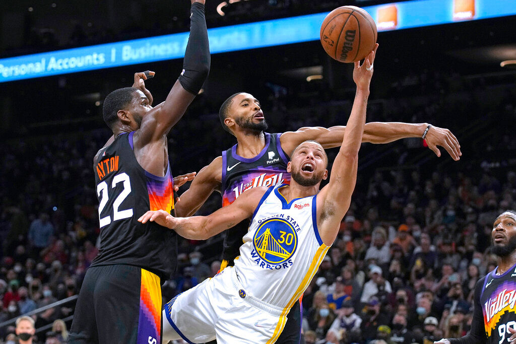 NBA: Curry, Warriors beat Suns 116-107 to regain top spot