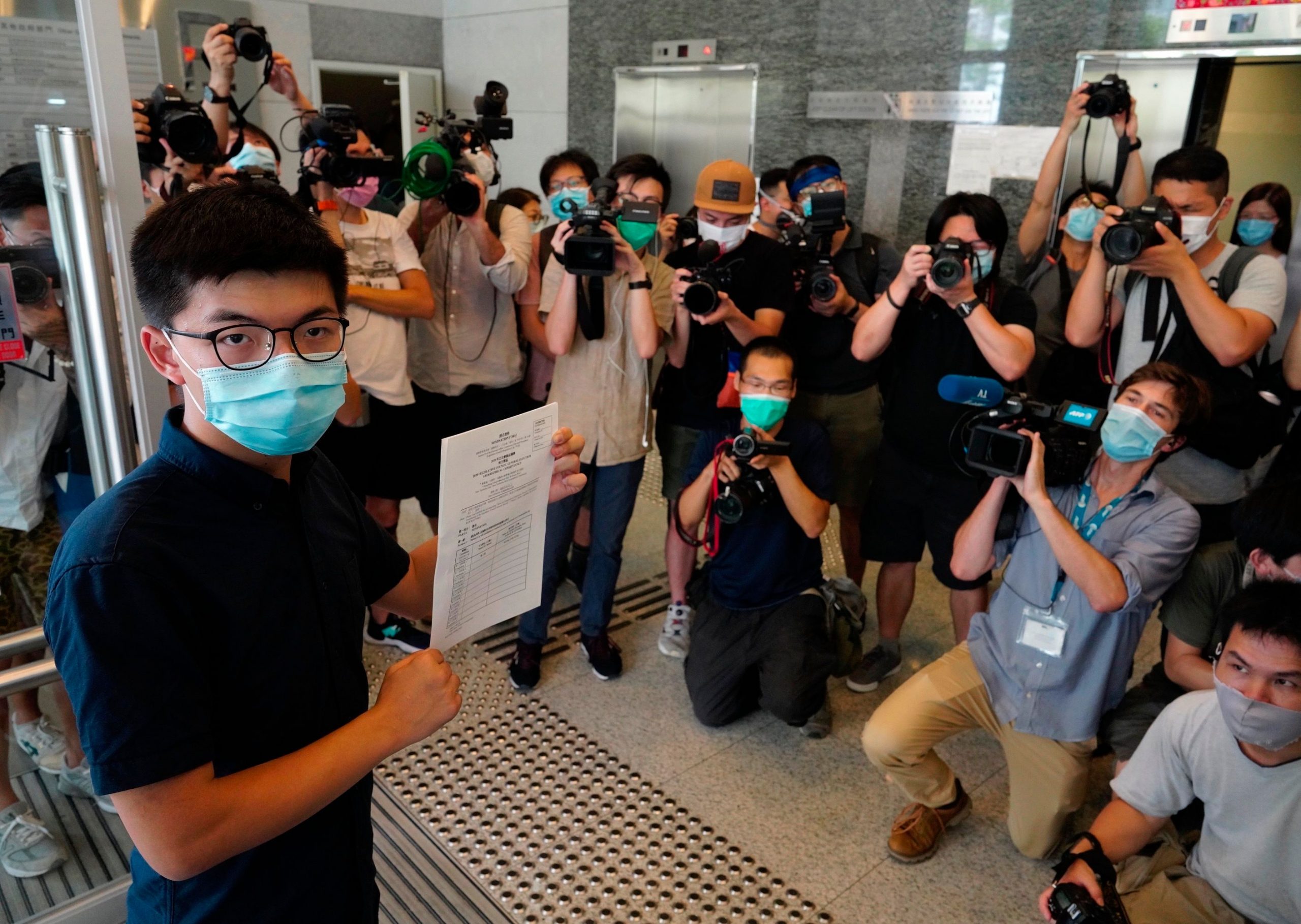 Hong Kong activist Joshua Wong reveals fear of arrest