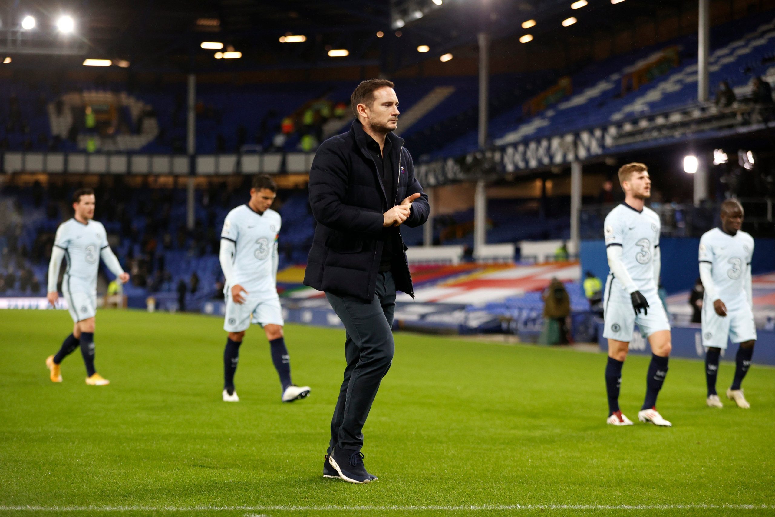 Frank Lampard says Chelsea title talk ‘ridiculous’ after defeat at Everton