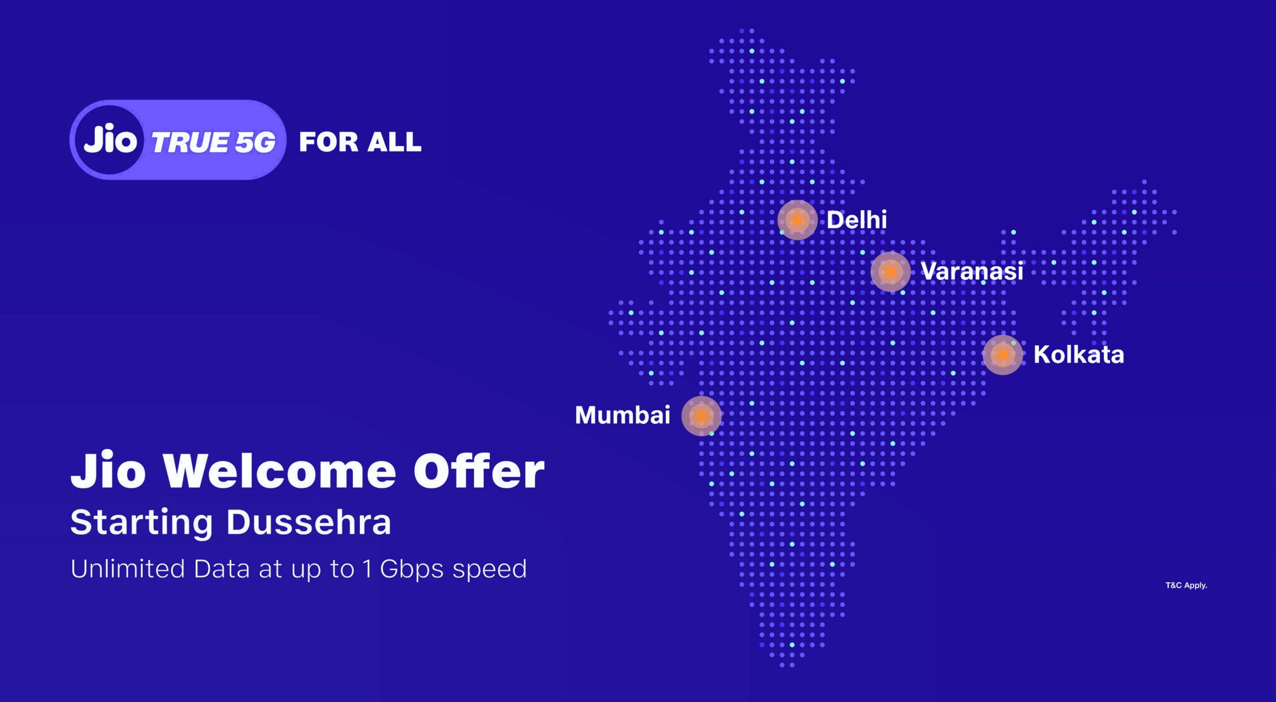 Reliance Jio launches beta trial of Jio True 5G services in four cities