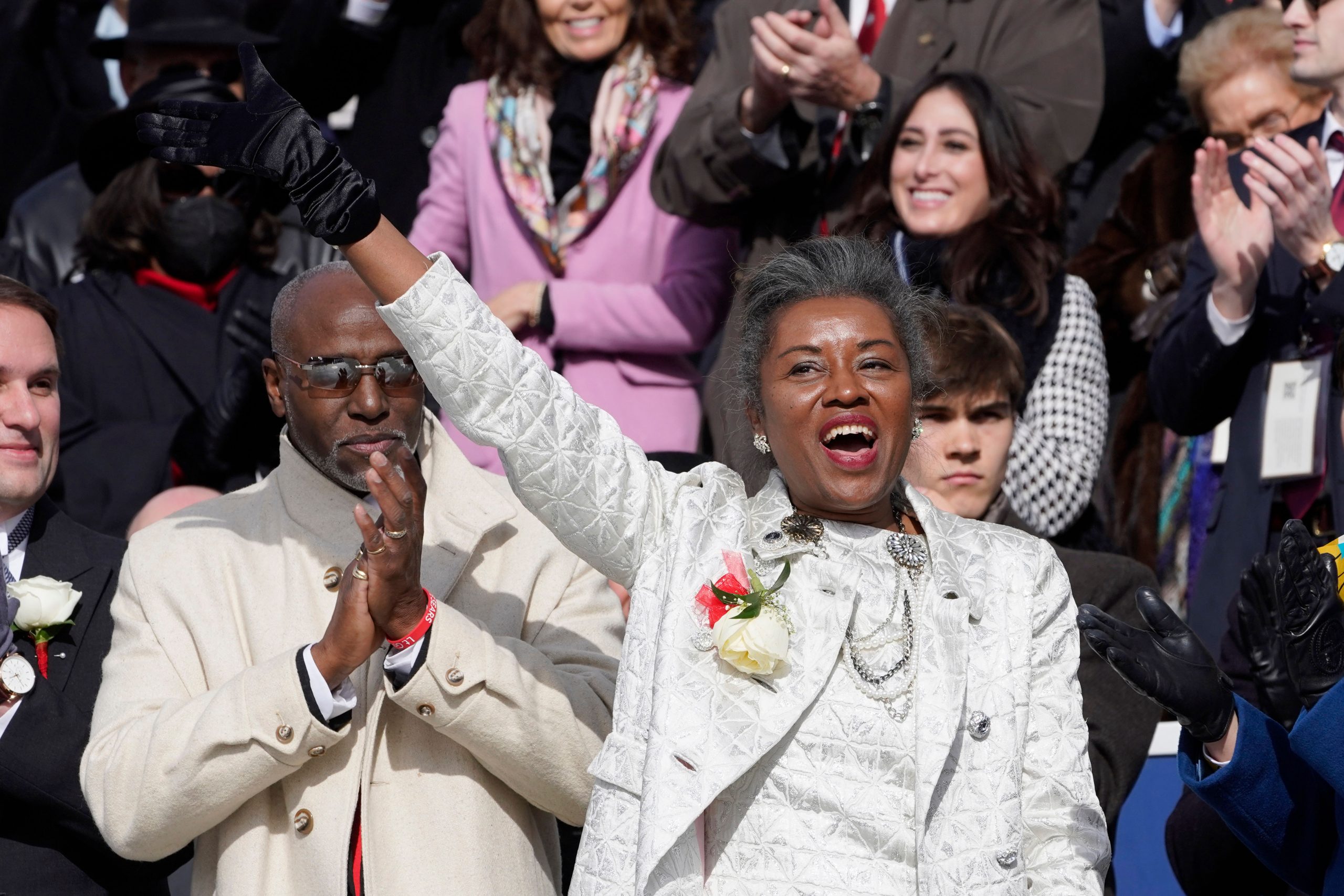Virginia’s 1st female lieutenant governor Winsome Earle-Sears takes her seat in the Senate