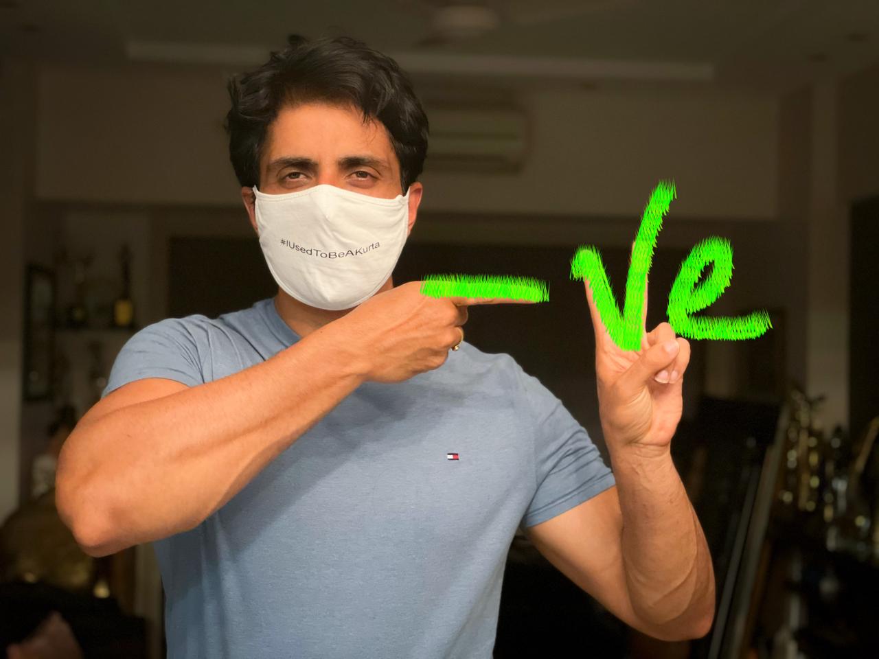 Actor Sonu Sood tests negative for COVID-19, shares picture
