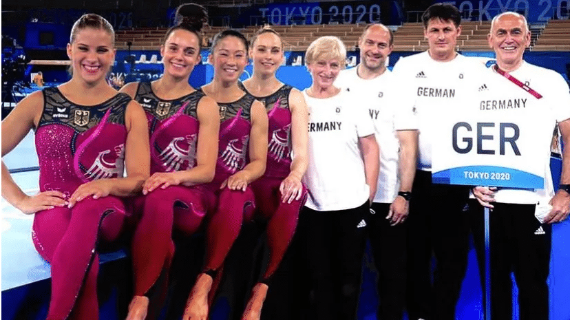 German gymnasts wear full bodysuits at Olympics to promote body positivity