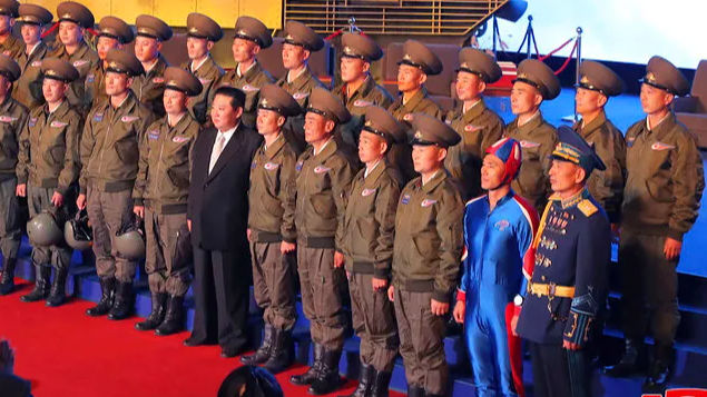 North Korean soldier in tight blue outfit generates buzz on social media