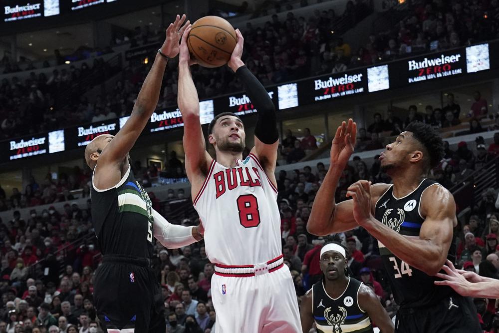 Chicago Bulls guards LaVine, Caruso out for Game 5