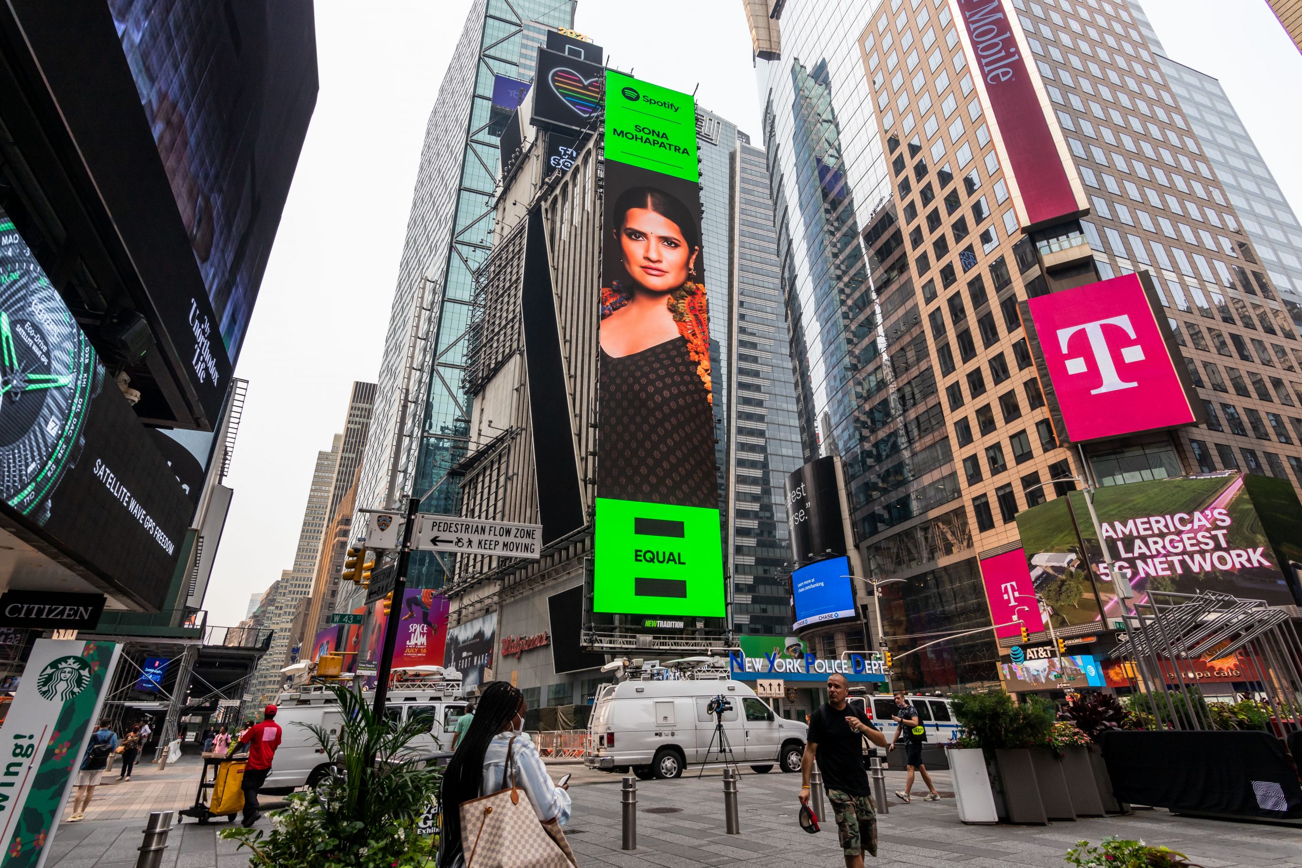 Singer Sona Mohapatra makes her Times Square Billboard debut