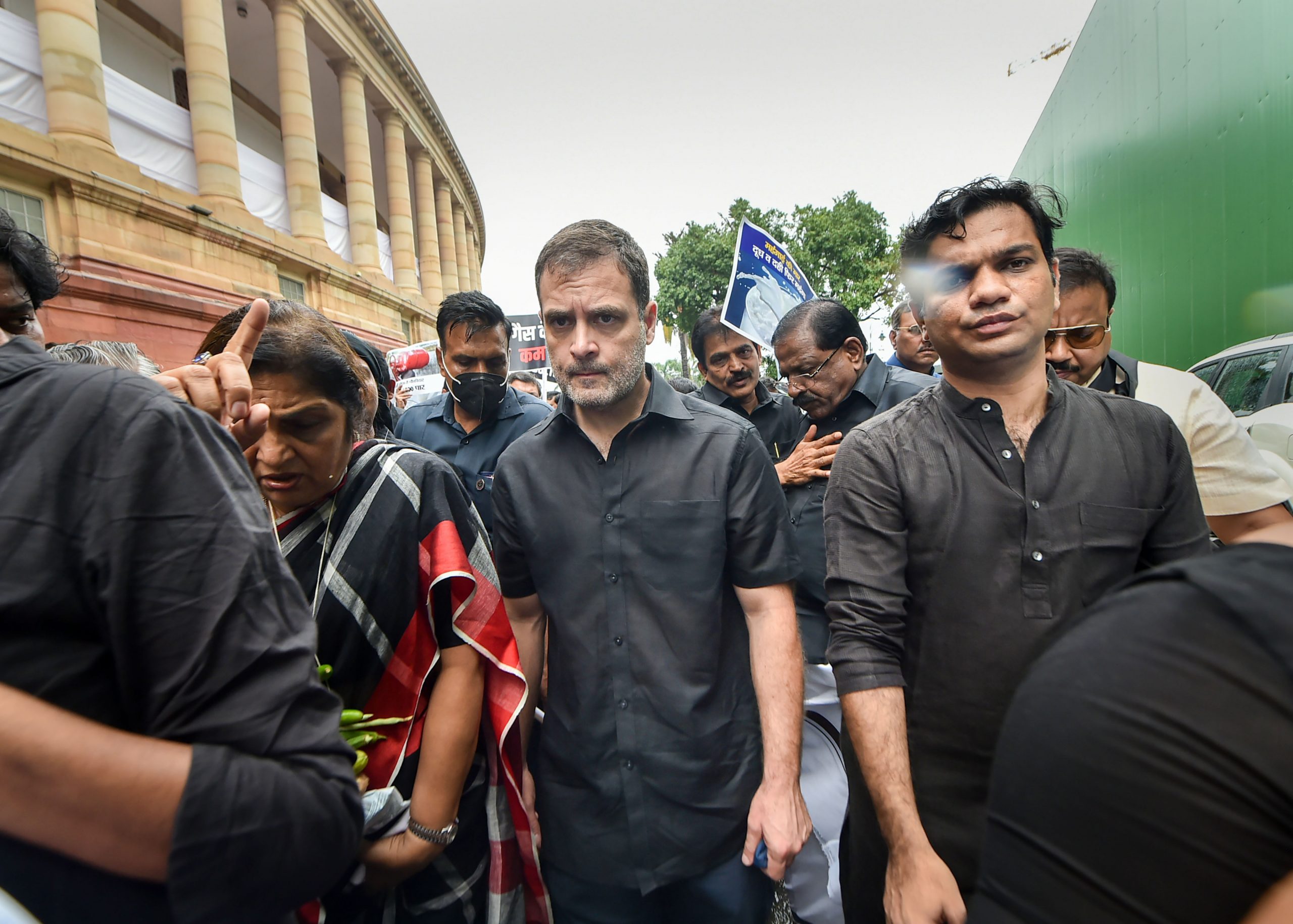 ‘Democracy is a memory’: Rahul, Priyanka Gandhi detained during ‘Halla Bol’ protest