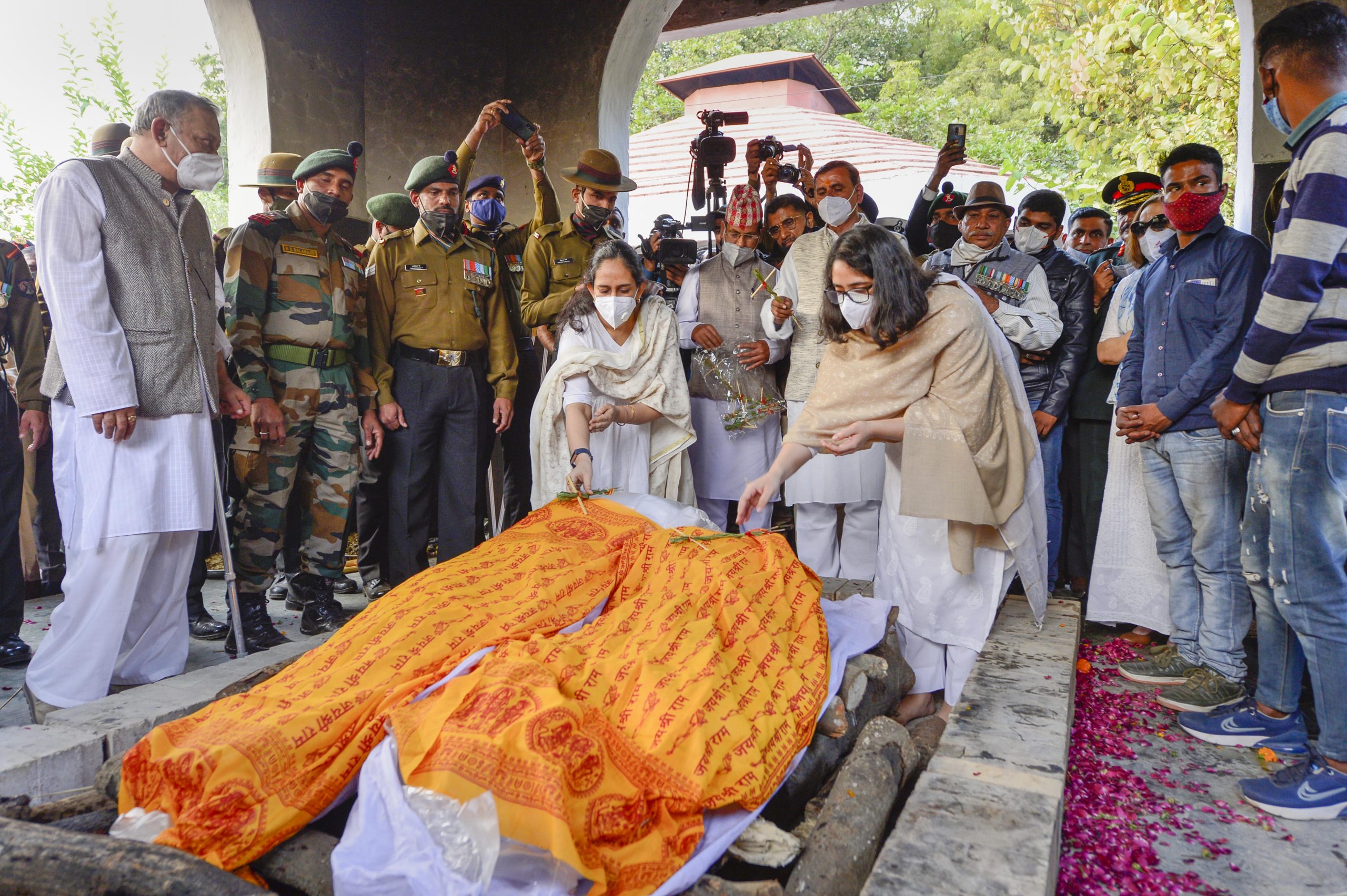 CDS Gen Bipin Rawats daughters immerse ashes of parents in Haridwar. See pics