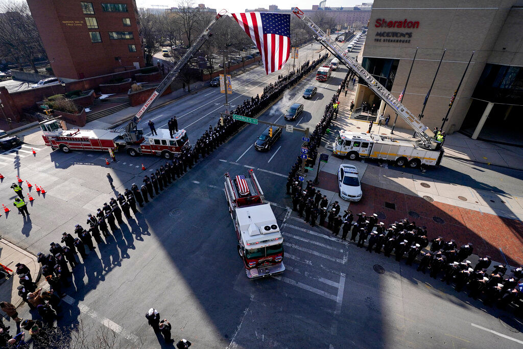 Thousands gather in Baltimore to honour firefighters killed in Jan 24 blaze