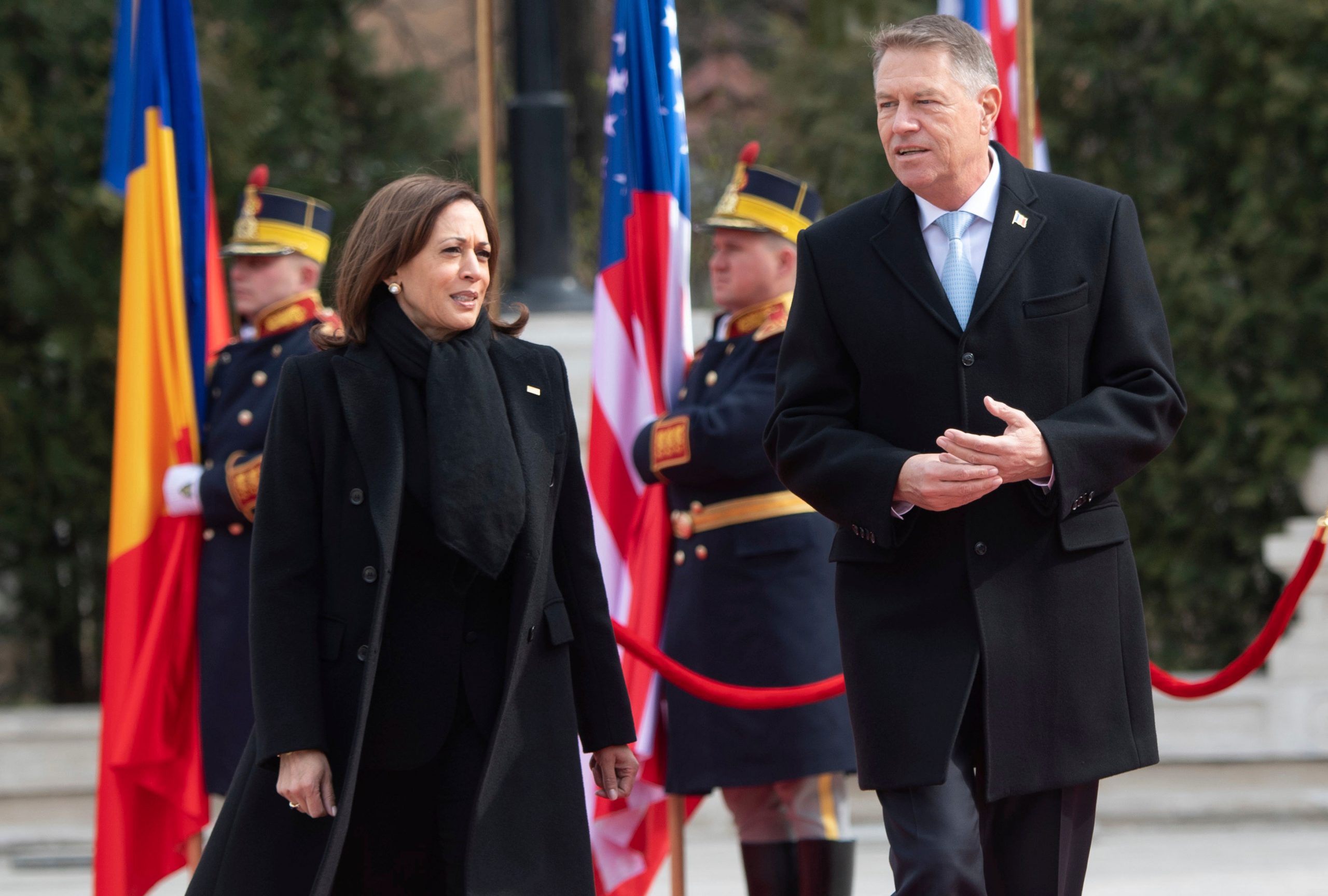 US Vice President Kamala Harris meets Romanian president over Ukraine refugee crisis