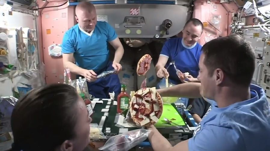 Video of Astronauts eating ‘floating pizza’ in space amazes internet