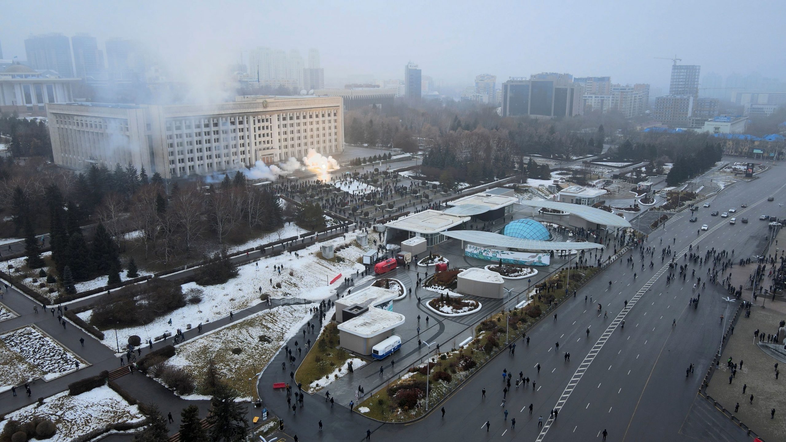 Kazakh President’s house set ablaze by anti-government protesters