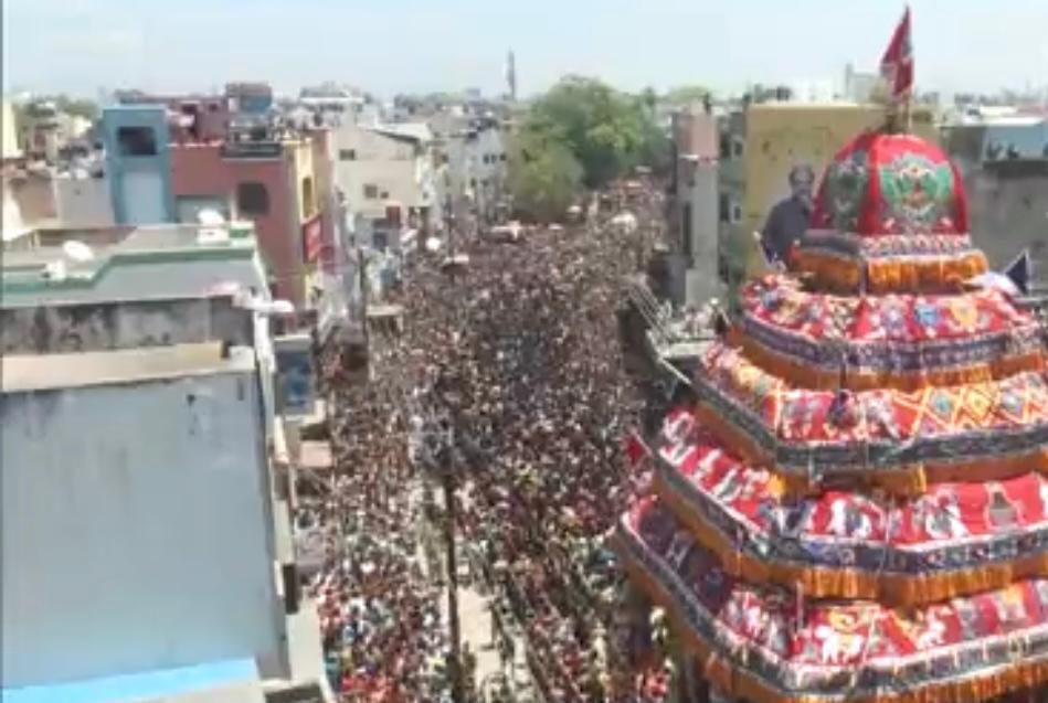 Watch: Devotees flock to Madurai’s Meenakshi Temple for ‘annual chariot festival’