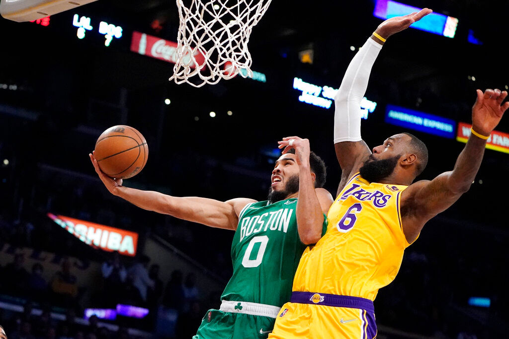 NBA: Los Angeles Lakers handle Boston Celtics 117-102, split rivalry for season