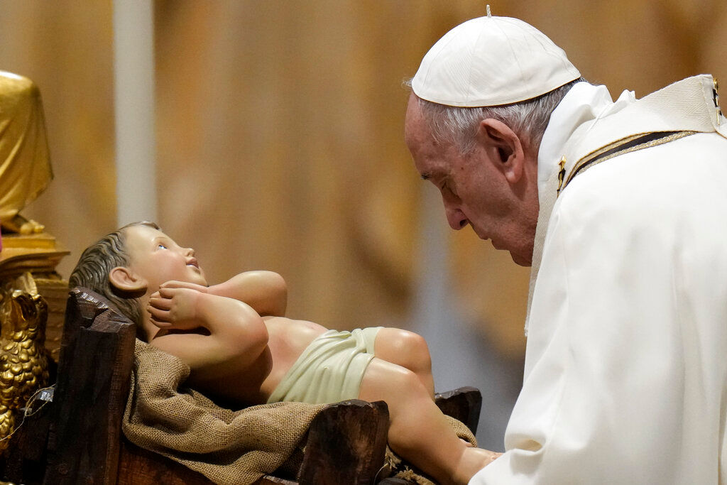 Pope holds Christmas Eve Mass as coronavirus surges in Italy