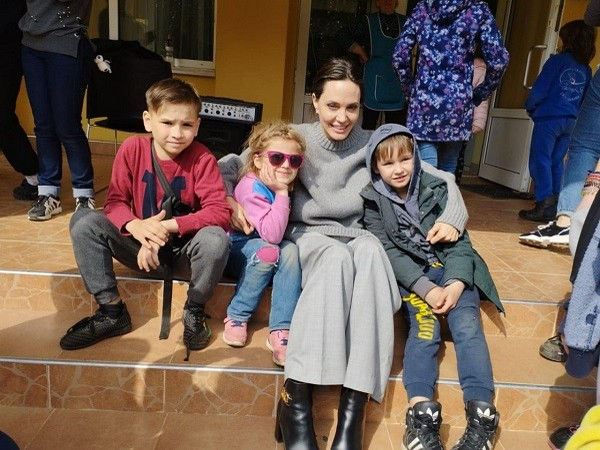 Angelina Jolie visits kids who survived Russian missile attacks in Ukraine